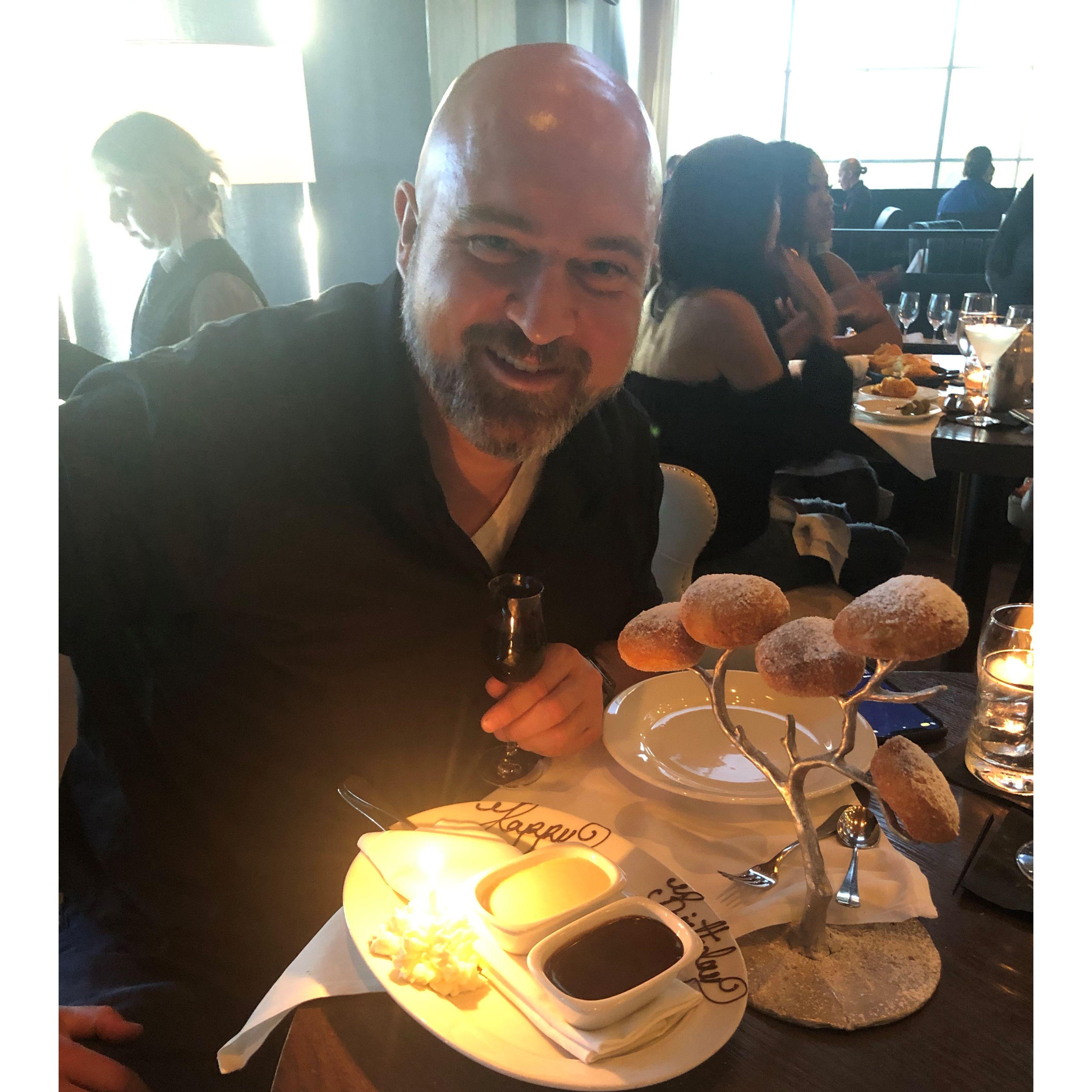 Jered's Half Birthday at Ocean 44.  This is not a thing we do. We are not those people.  Only for his 40th.