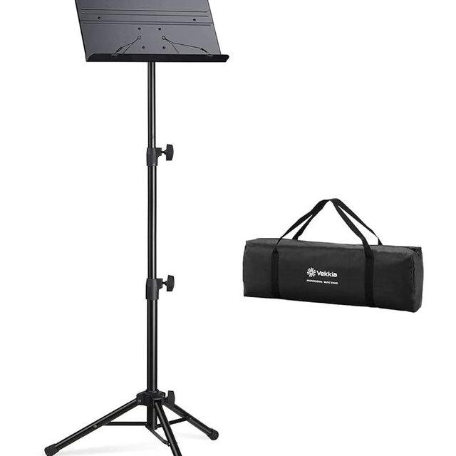 70 in Vekkia Sheet Music Stand-Metal Professional Portable Perforated Music Stand with Carrying Bag,Folding Adjustable Music Holder,Super Sturdy suitable for Instrumental Performance & Band & Travel