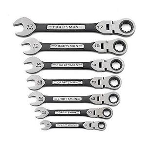Craftsman 7-Piece Metric Universal Ratcheting Flex Wrench Set, 9-35300