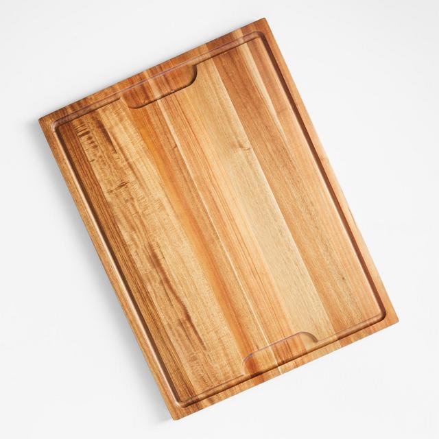 Crate & Barrel Acacia Edge-Grain Cutting Board 24"x18"x0.75"