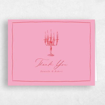 Flamingo, Pink Wedding Thank You - Elodie Landscape