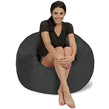Sofa Sack-Bean BagsBean Bag Chair, 3', Charcoal