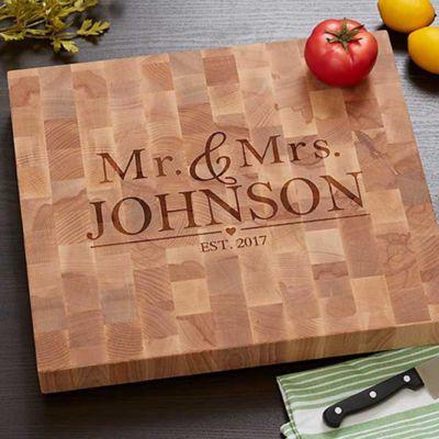 The Wedding Couple Butcher Block Cutting Board