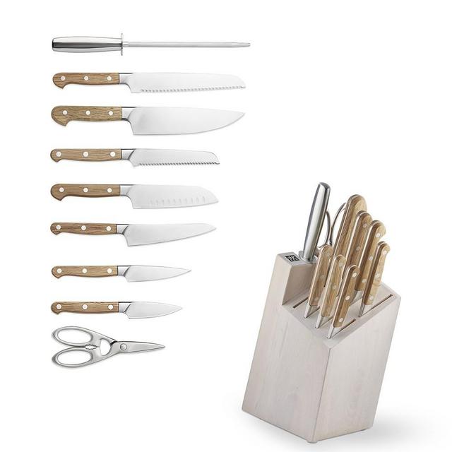 Zwilling Pro Holm Oak 10-Piece Knife Block Set, White