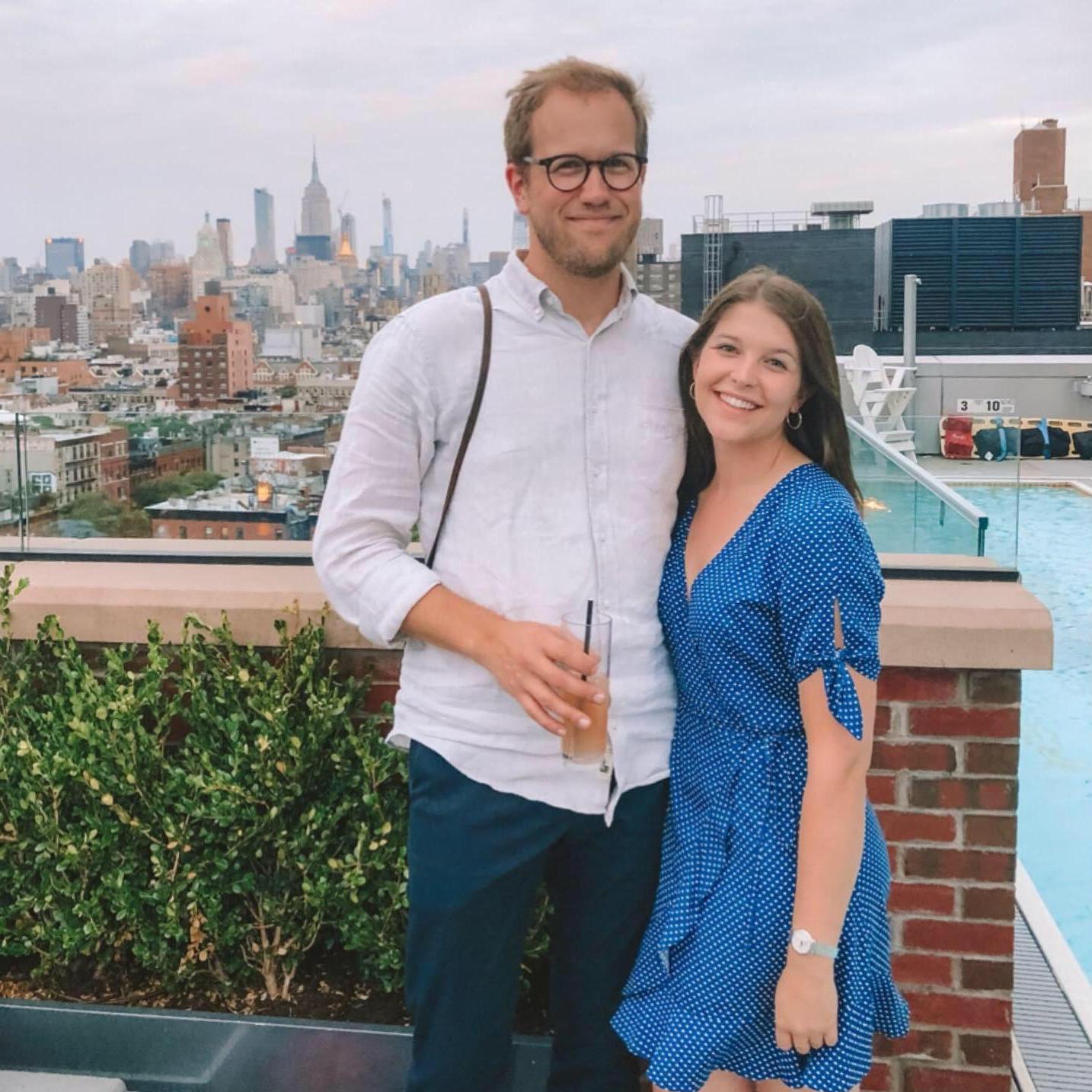 Josef's first time in NYC - celebrating with some rooftop cocktails