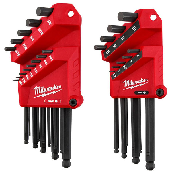 Milwaukee Ball End SAE/Metric L- Key Set (22-Piece) 48-22-2187