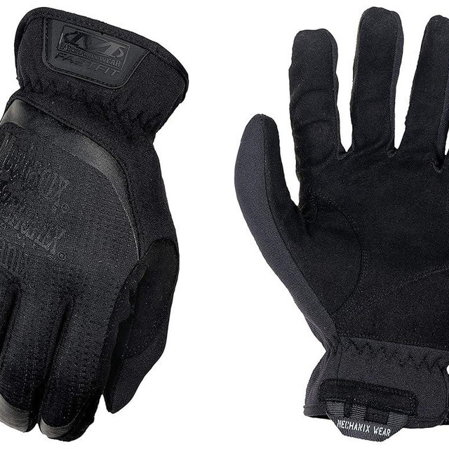 Mechanix Wear FastFit Tactical Gloves - Heavy Duty Lightweight Multipurpose Gloves - Flexible Grip & Reinforced Palm - Touchscreen Capable - Large - Covert Black
