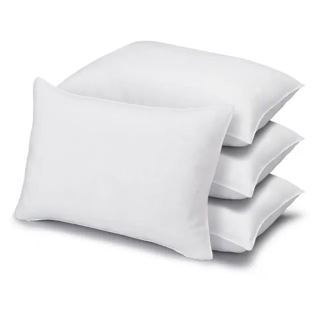 Ella Jayne Superior Cotton Blend Shell Soft Down Alternative Stomach Sleeper Pillow, Set of 4 - King