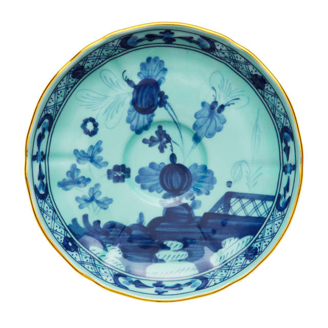 TEA SAUCERS IRIS Oriente Italiano - Set of Two