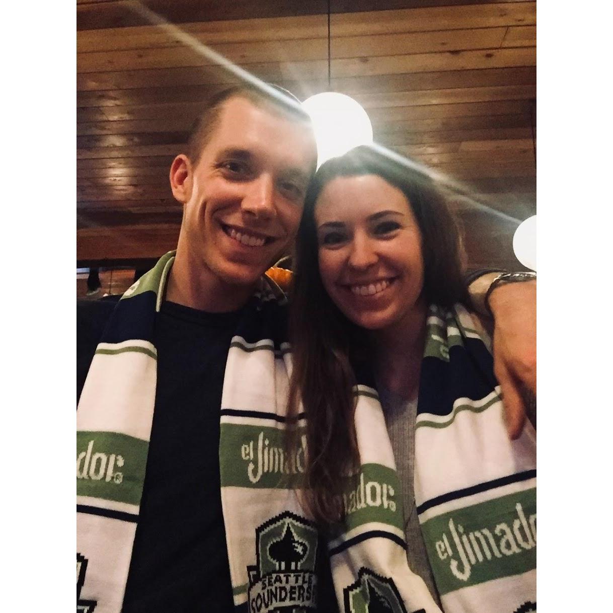Laura has successfully made Alan a Seattle Sounders fan.