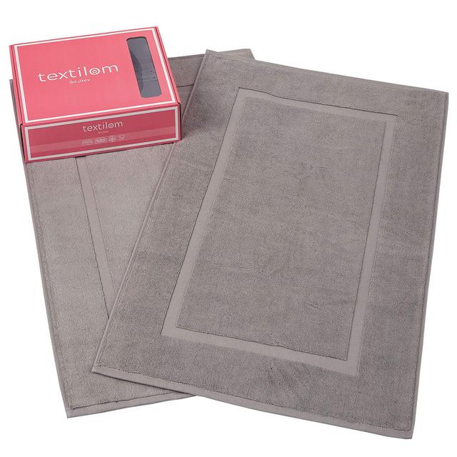 Textilom Luxury 2 Pack Banded Cotton Bath Mats
