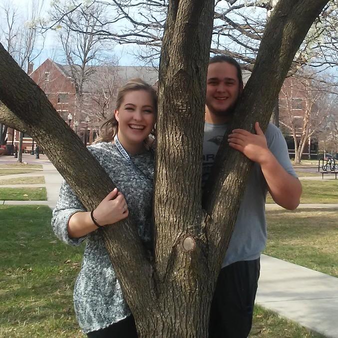 Johnny Visiting Alissa on her College Commitment day to Drury University