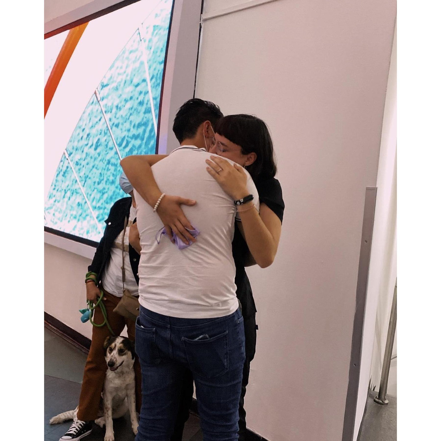 En esta foto nos despedimos para empezar nuestra aventura llamada "Relación a distancia"
