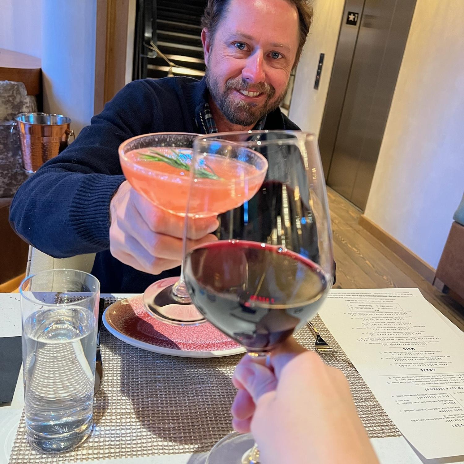 The toast right after the proposal.