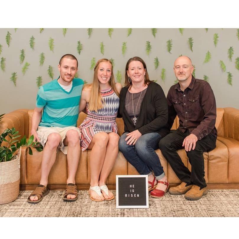 With Jordan's parents on Easter