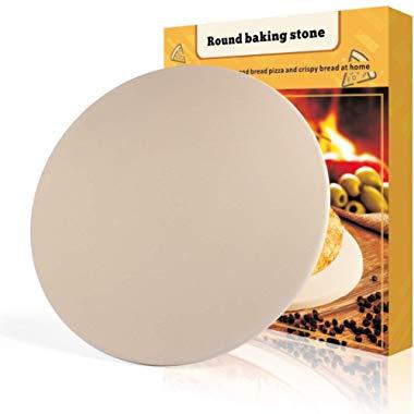 PentaBeauty Pizza Stone, 16''x 16'' Round Engineered Tuff Cordierite Durable Baking Stones for Ovens & Grill & BBQ, Stone Oven Round Pizza Stone