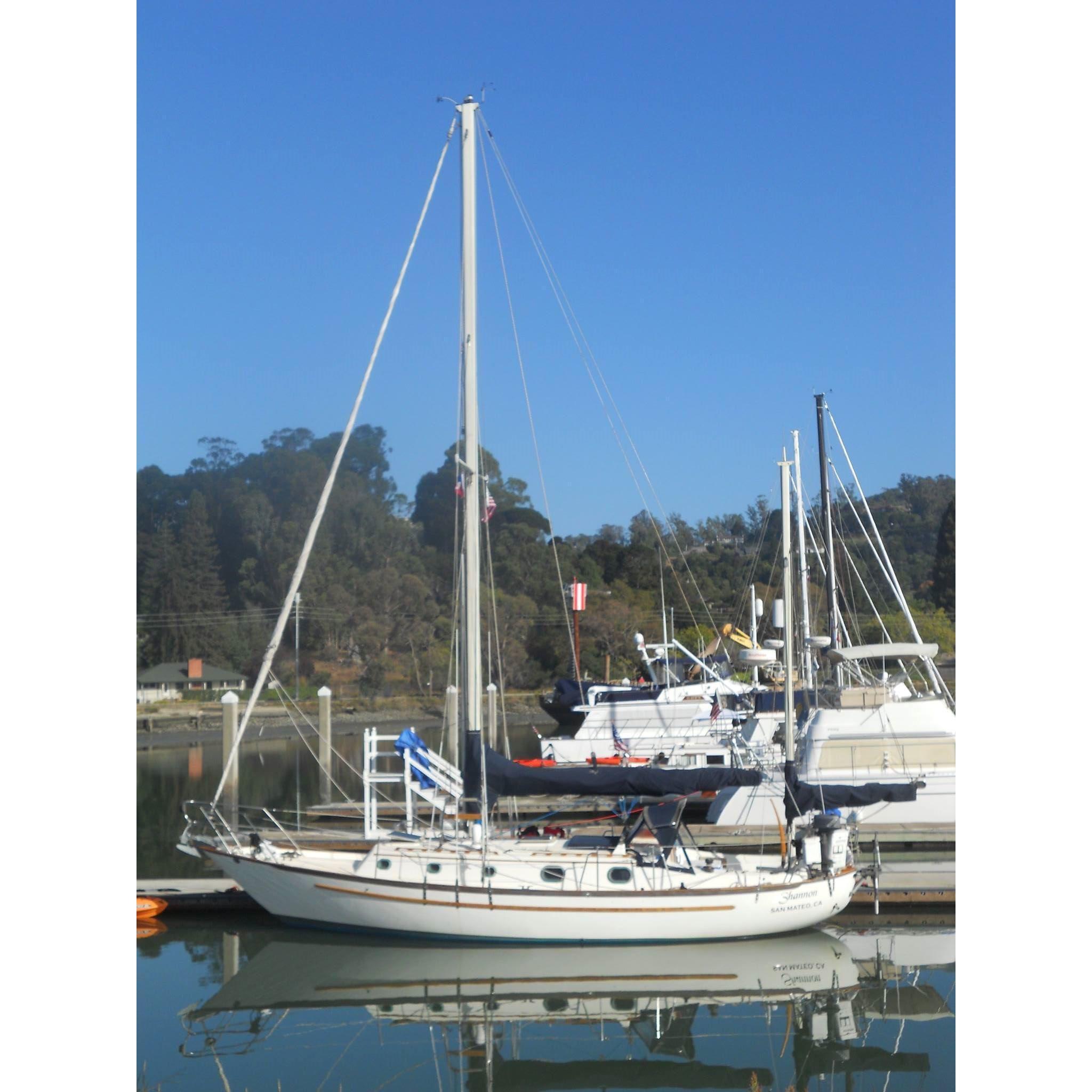 Mark’s sailboat, “Shannon,” where we had our first date and fell in love.