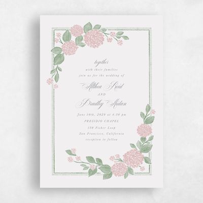 Pink Wedding Invitation - Giselda Classic