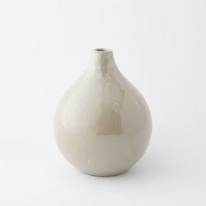Bright Ceramicist Vase, Small Teardrop, Shell Gray