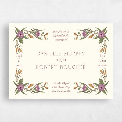 Light Butter, Yellow Wedding Invitation - Jardin Landscape