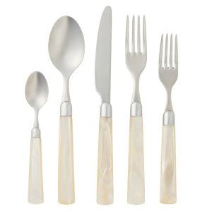 Ivory/Polished Silver Flatware Set/5