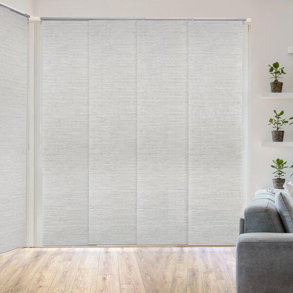 Deluxe Adjustable Sliding Room Darkening White/Grey Vertical Blind