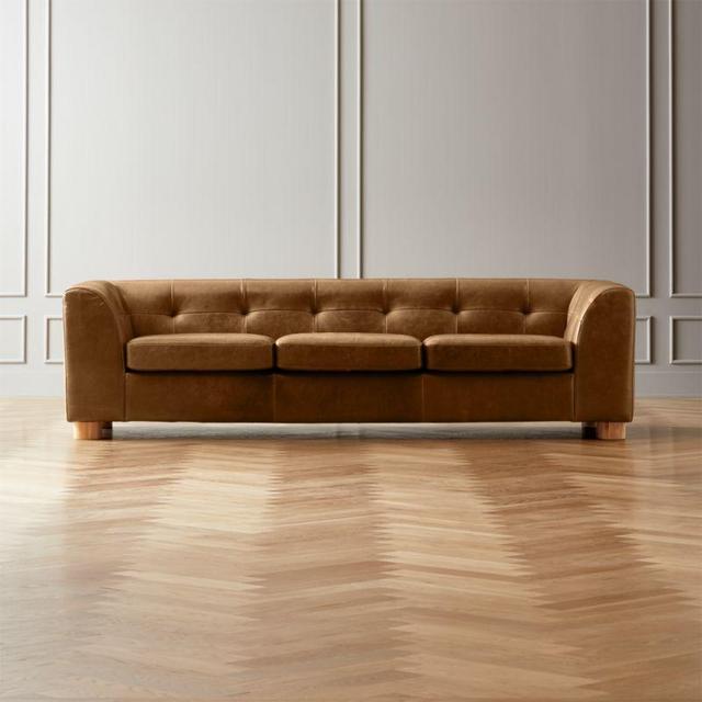 Kotka Tobacco Tufted Leather Sofa