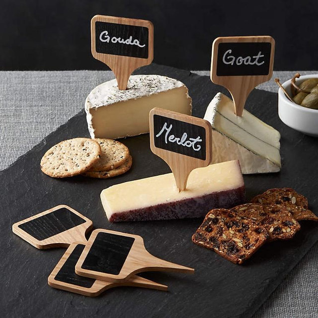 Chalkboard Cheese Markers, Set of 6