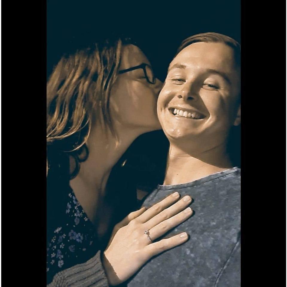 First photo after engagement