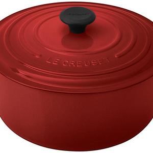 Le Creuset of America - Le Creuset Signature Enameled Cast-Iron 7-1/4-Quart Round French (Dutch) Oven, Cerise (Cherry Red)