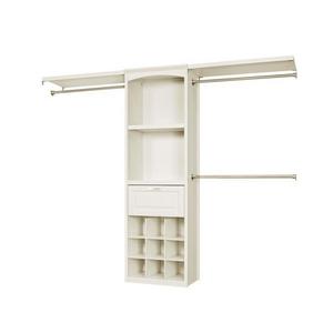 allen + roth 8-ft x 6.83-ft Antique White Wood Closet Kit