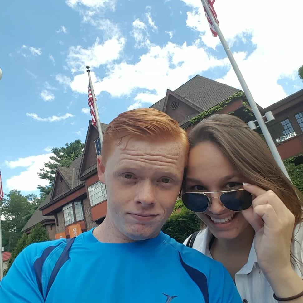six flags....some time during our long distance relationship in college.