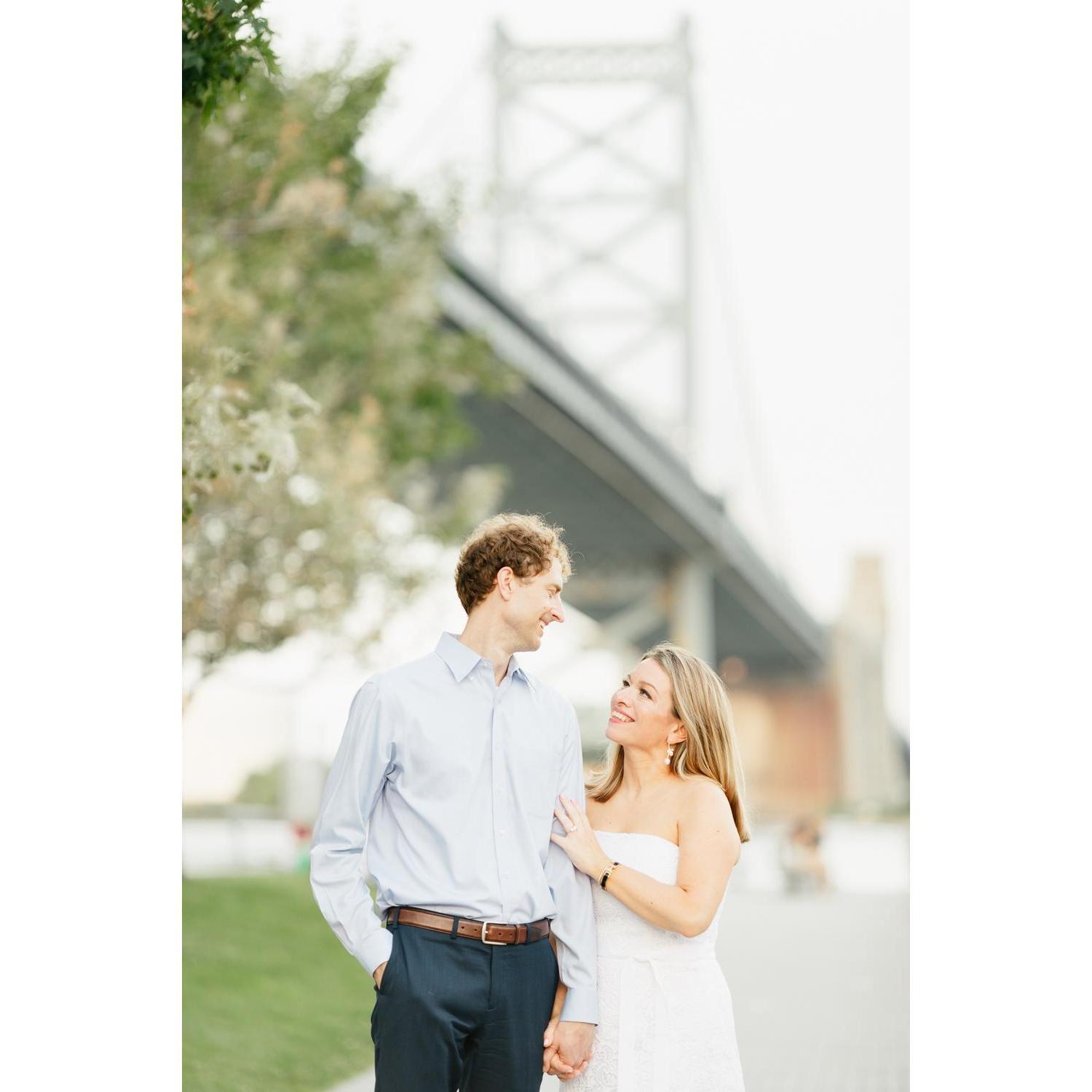 One of our many amazing engagement photos taken by our incredible wedding photographer, Emily Wren (she also took the next two photos)