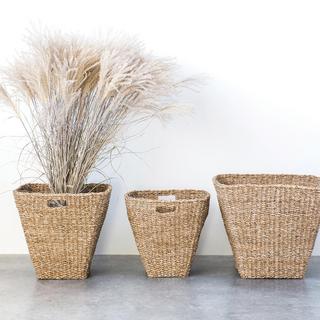 Handwoven 3-Piece Seagrass Basket Set