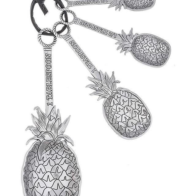 Measuring Spoons w/o Color - Pineapples (4 pc. set)