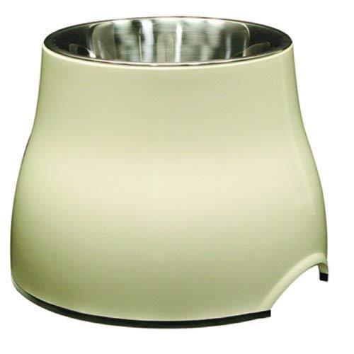 Dogit Elevated Dog Bowl, Stainless Steel Food & Water Dish for Dogs, Large, White