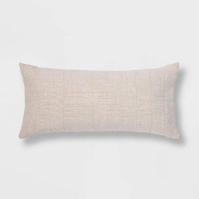 Woven Washed Windowpane Throw Pillow - Threshold™