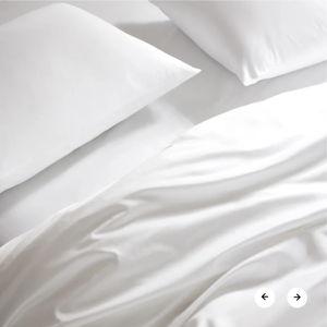 Luxe Sateen Core Sheet Set: Solid White- Queen