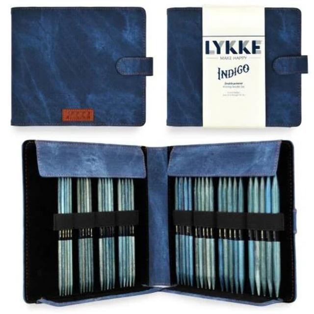 Lykke Double Pointed Needles Gift Sets (Large US 6-13 Set in Indigo Denim Pouch)