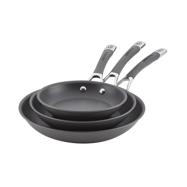 Circulon Radiance Hard-Anodized Nonstick Skillets, Set of 3, Gray