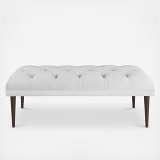 Cone Leg Tufted Bench