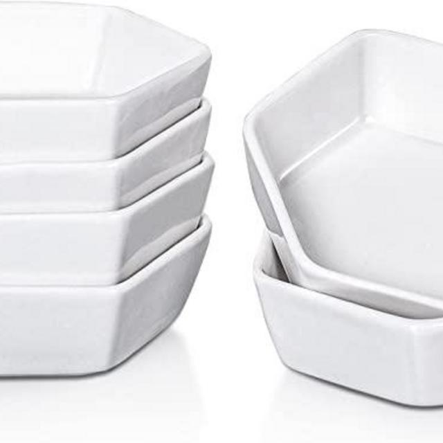 Dizada 6 Pack Ceramic Small Dip Bowls