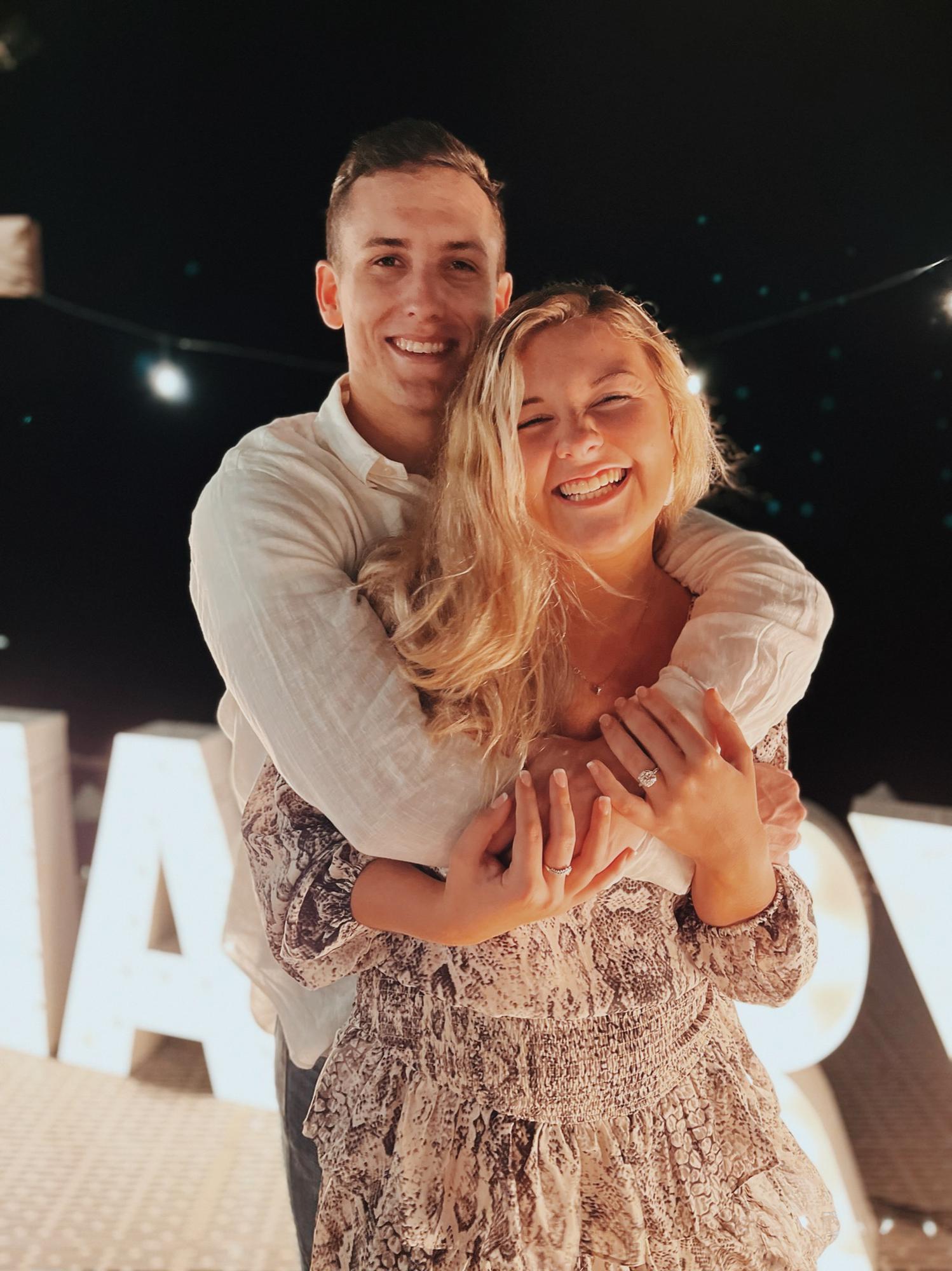 The happy, glowing couple.