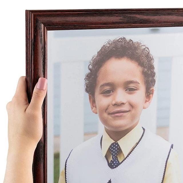 ArtToFrames 24x24 inch Cherry stain on Solid Red Oak Wood Picture Frame, WOM0066-59504-YCHY-24x24