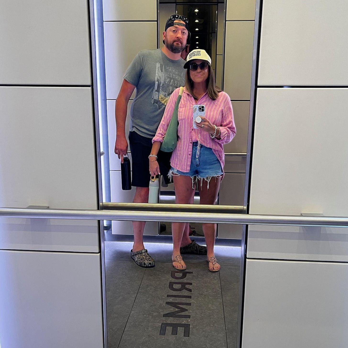 The obligatory elevator selfie at Nate’s apartment at The Prime in downtown Nashville.