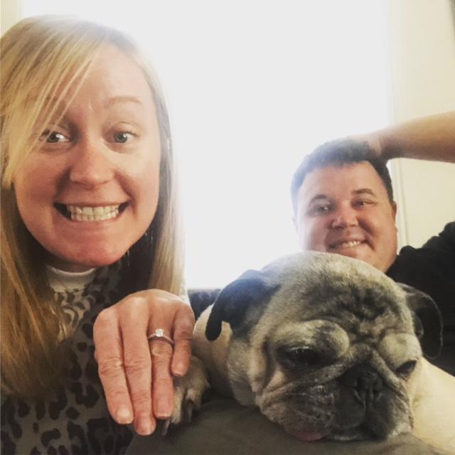 The morning after Matt asked the big question!