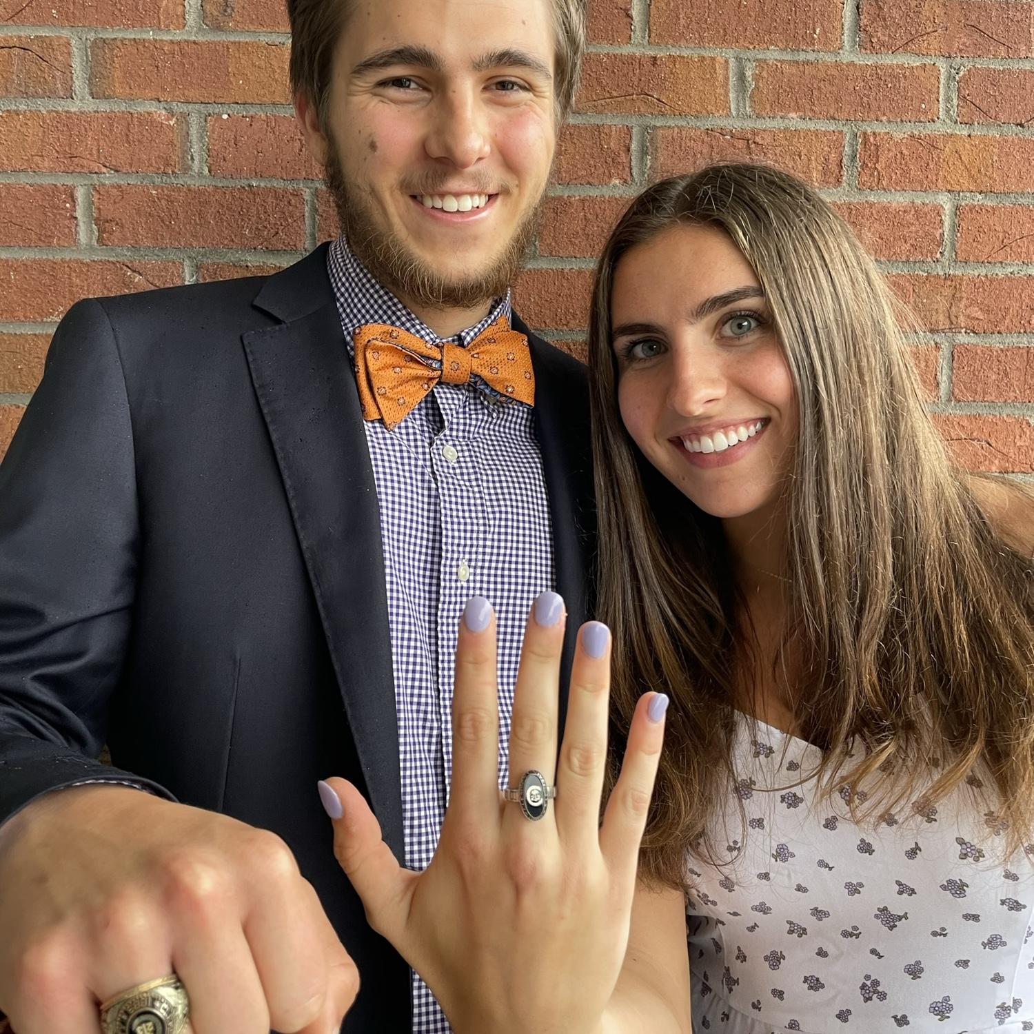Getting our Clemson rings!