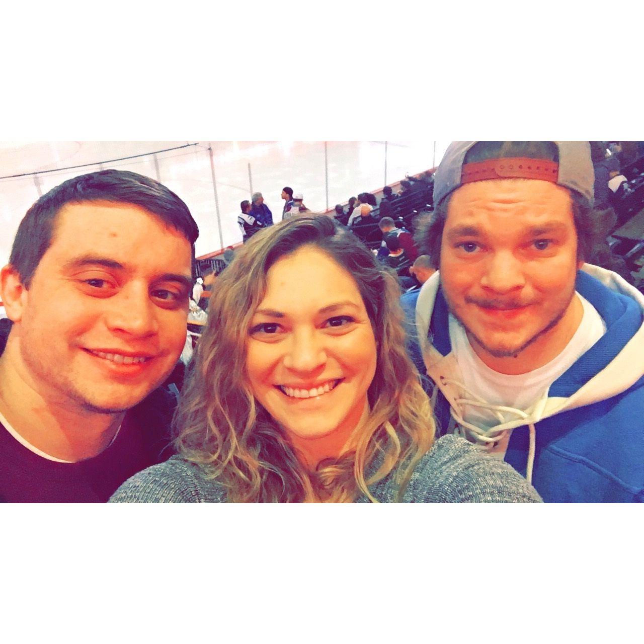 Adam came to visit and wore a vintage Avalanche Sweatshirt <3 Go Avs!