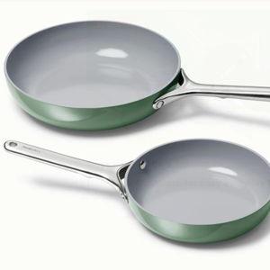 Ceramic Fry Pan Duo | Non-Toxic & Non-Stick | Caraway (Sage)