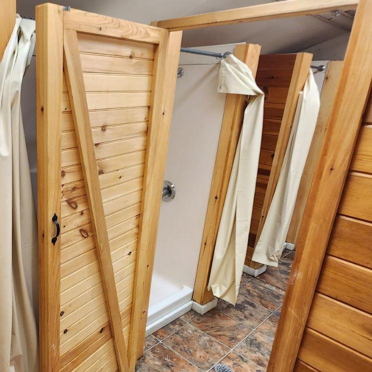 3 showers are in each cabin